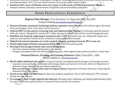 Page 1 of a CRO resume rewritten by Let's Eat, Grandma, one of 2 executive resume examples featured in this article.