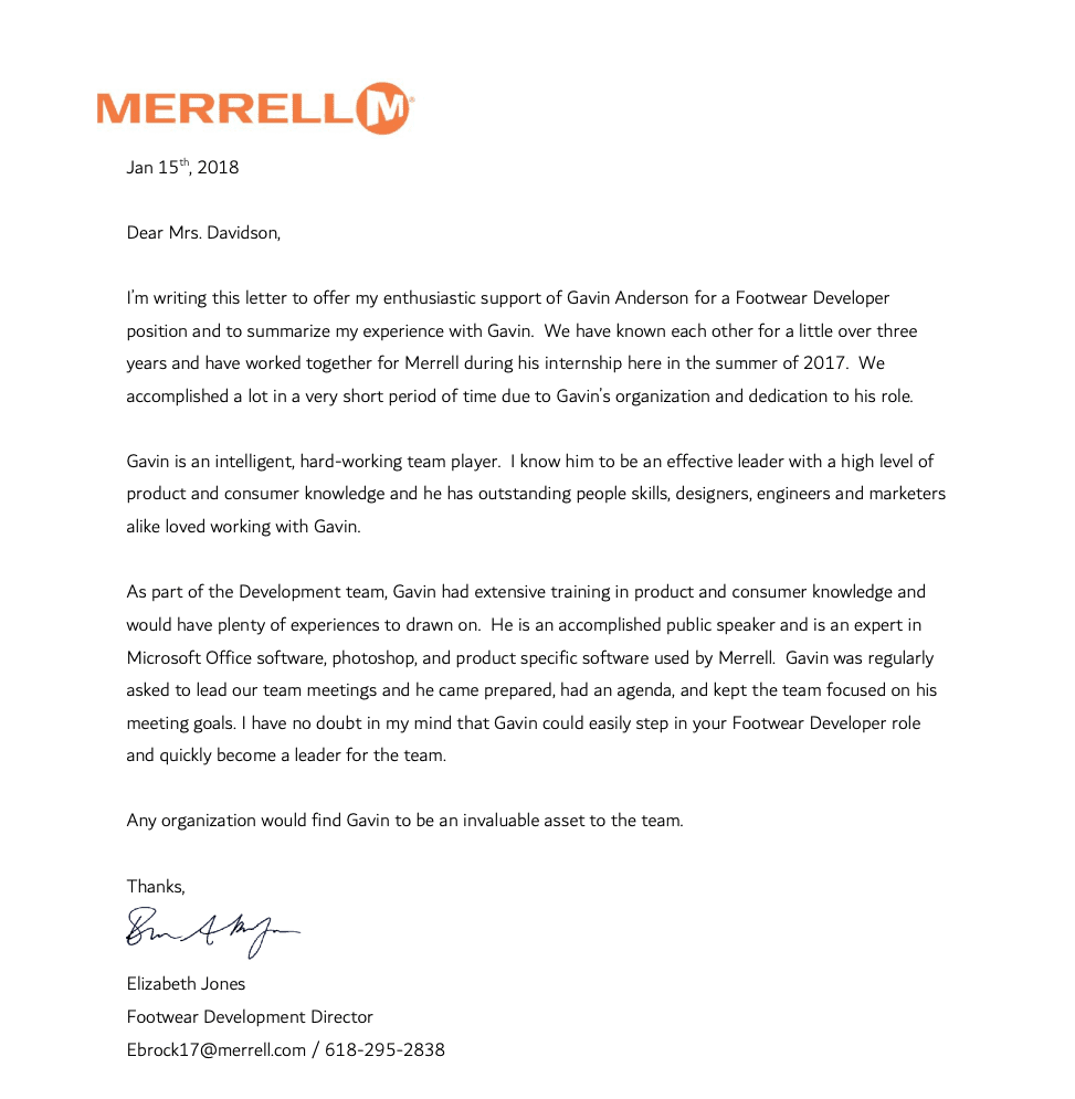 A sample of a professional recommendation letter for a job written by the employee asking for the recommendation. Courtesy of Merryn Roberts-Huntley of Made to Hire.