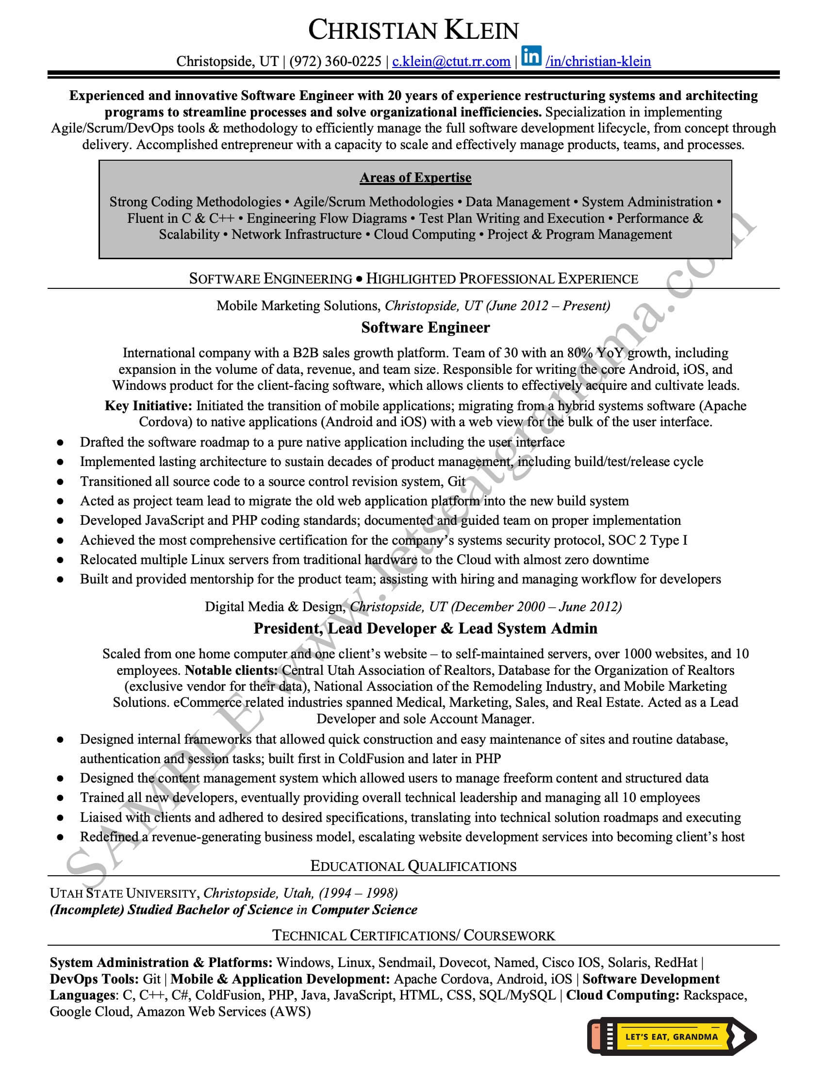 which resume format is best for ats systems