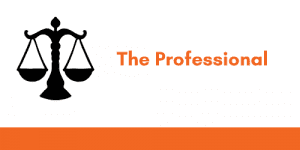 A graphic with an icon of scales and the title "The Professional",  illustrating 1 of 6 cover letter tone profiles.