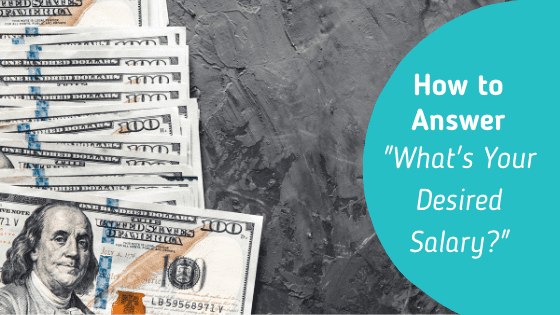 A title graphic featuring a pile of money and an alternate version of the article's title: "How to Answer the Salary Expectation Question."