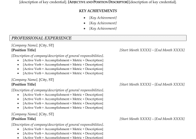 "Serifina" Resume