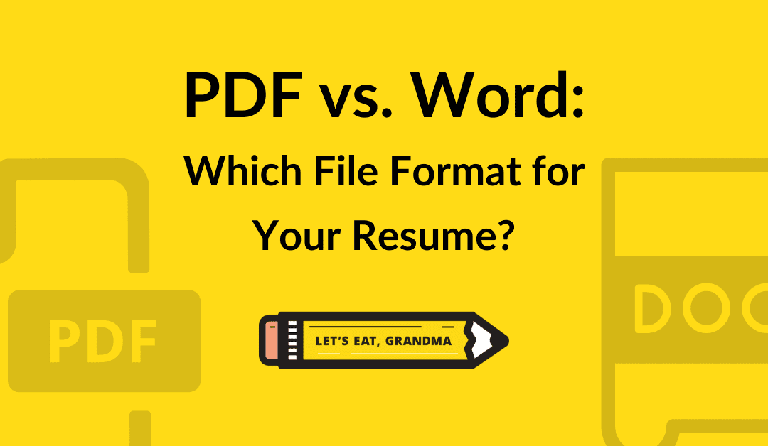 Should I Submit My Resume as a PDF or a Word Doc?