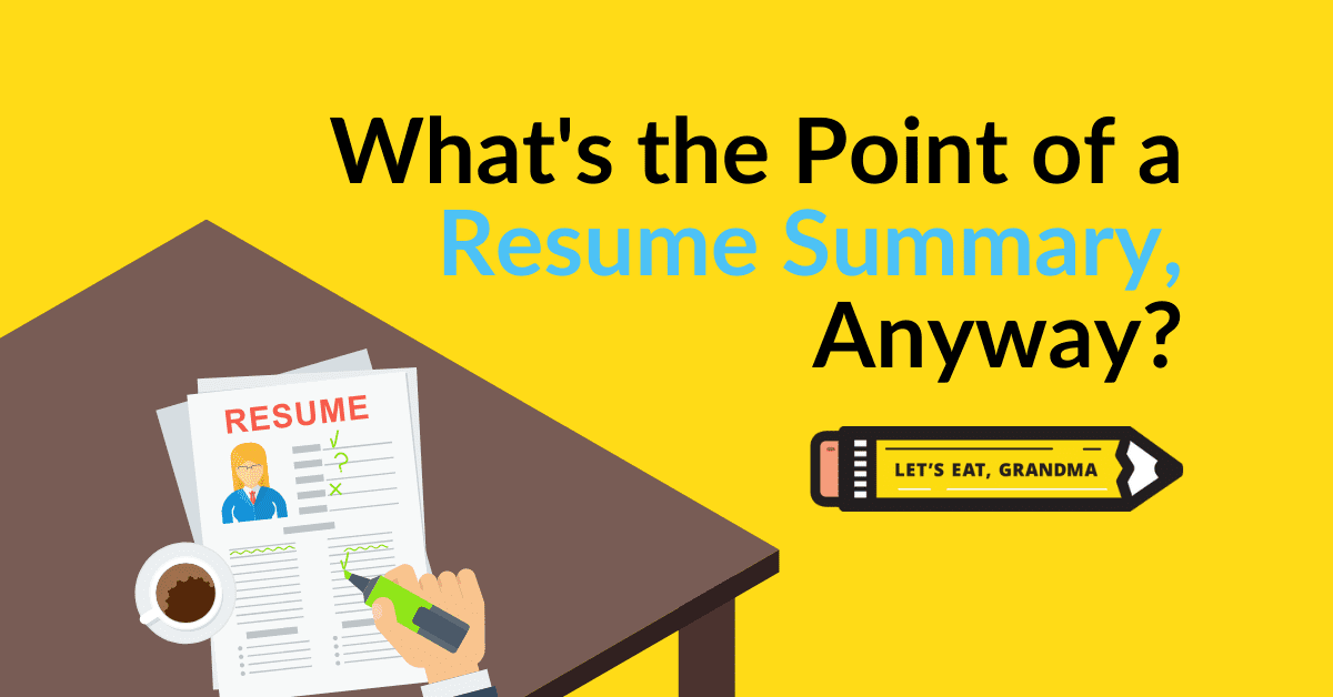 What is the point of a resume summary