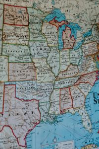 US map, illustrating importance of resume contact info. Photo by Hans Isaacson on Unsplash