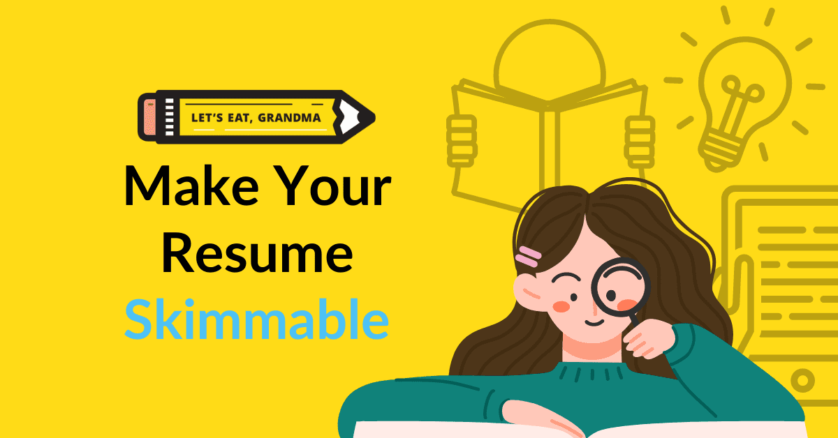 Make your resume skimmable