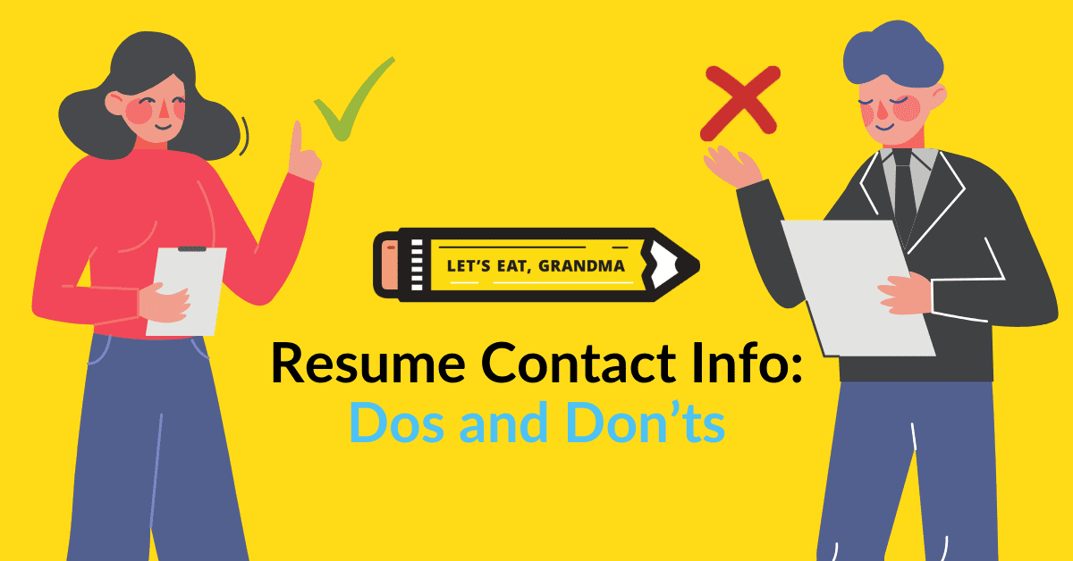 Dos and Don'ts for Your Resume Contact Info