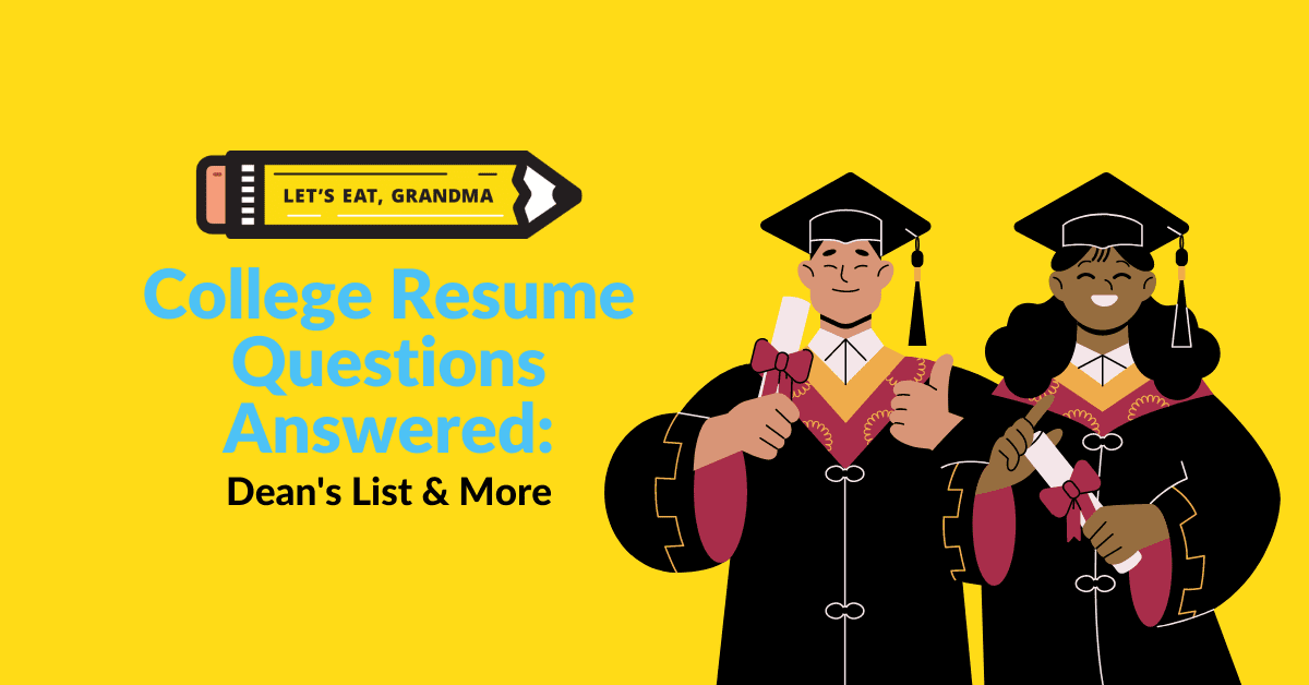 College resume questions answered