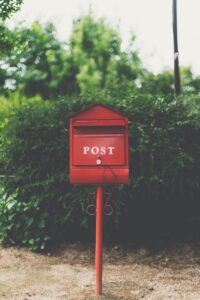 mailbox that says Post